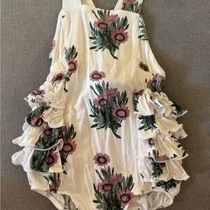 Kate Quinn Floral Ruffle Baby Romper